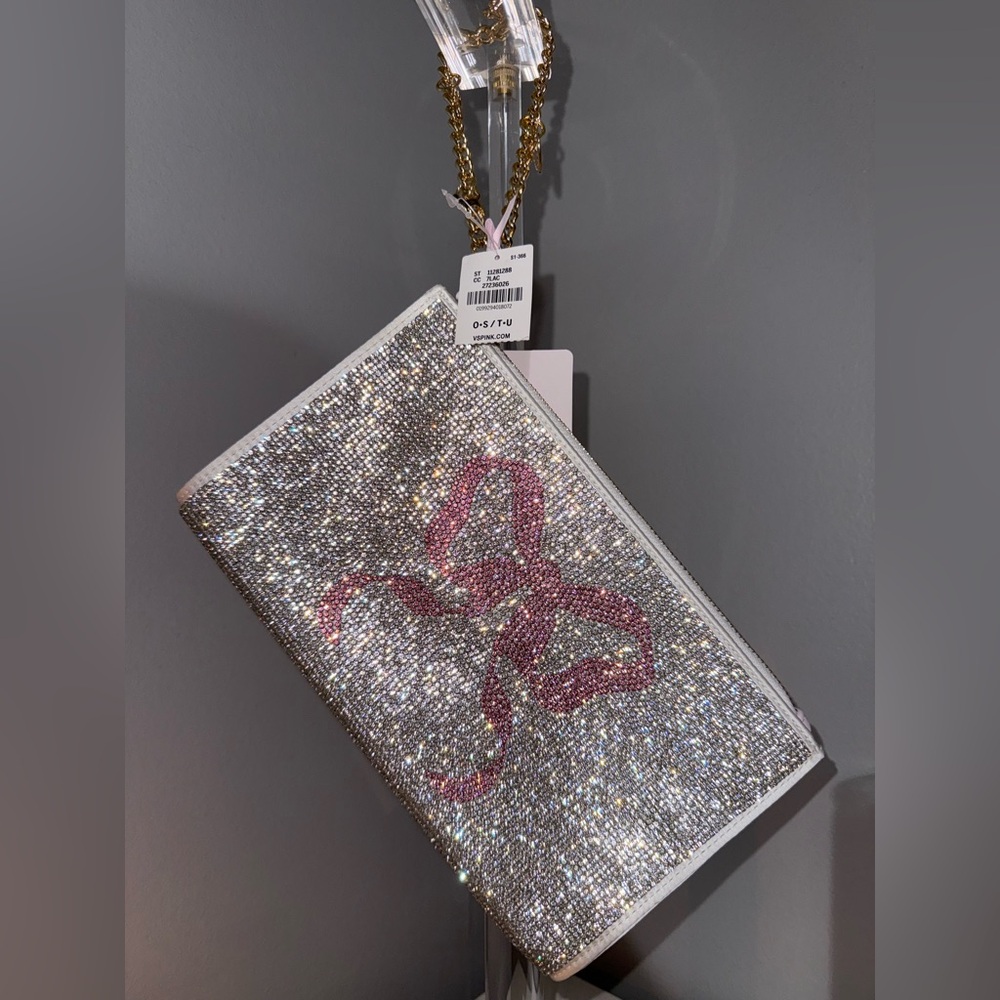 LoveShackFancy x VS Pink Colab Wristlet